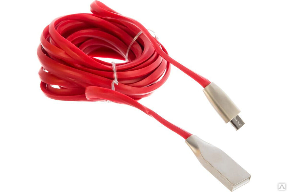 Кабель USB Cablexpert USB 2.0 AM/microB, серия Gold, длина 3 м, блистер, красный CC-G-mUSB01R-3M