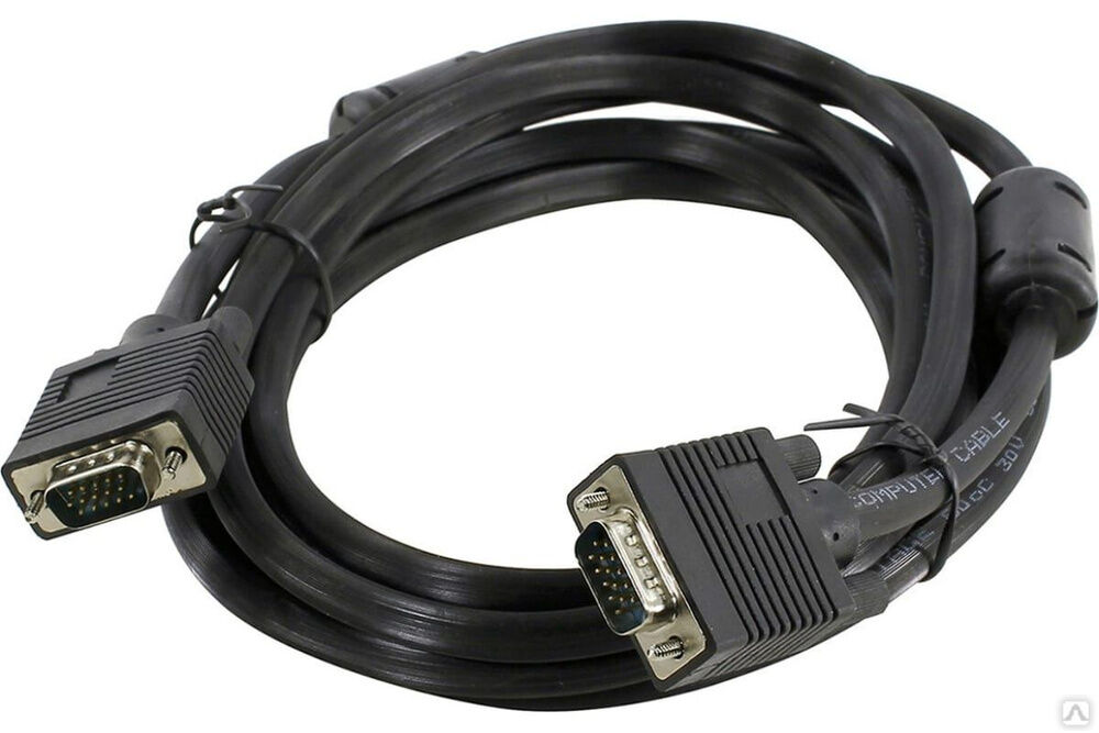 Сигнальный кабель VGA M- VGA M 5bites ферритовые кольца, 3 м APC-133-030