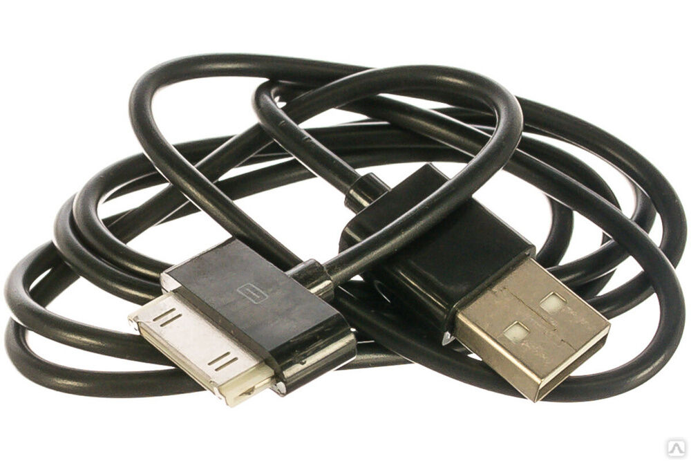 Кабель Gembird USB AM/Apple, для iPhone/iPod/iPad, 1 м, черный, пакет CC-USB-AP1MB