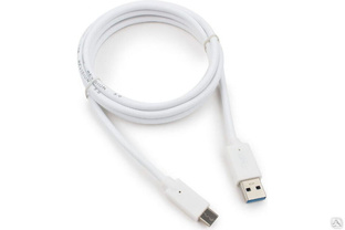 Кабель USB Cablexpert USB3.0 AM/USB Type-C, 1.8 м, белый, пакет CCP-USB3-AMCM-6-W #1