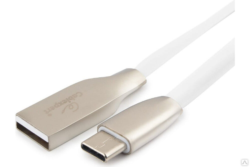 Кабель Cablexpert серия Gold USB 2.0 AM/Type-C, длина 3 м, белый, блистер CC-G-USBC01W-3M