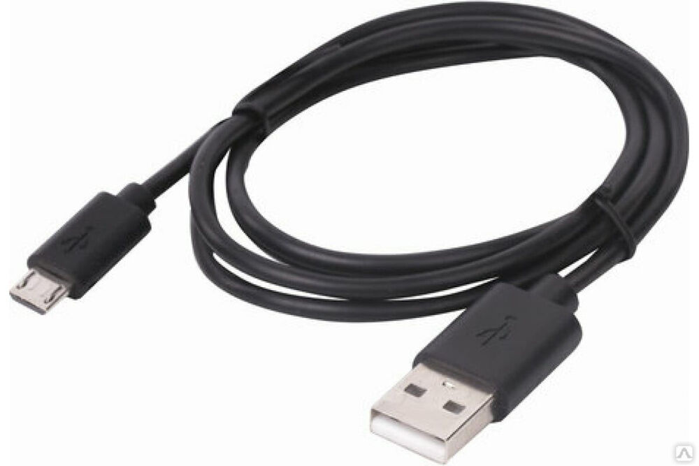 Кабель SONNEN USB2.0-micro USB 1 м медь для передачи данных и зарядки черный 513115