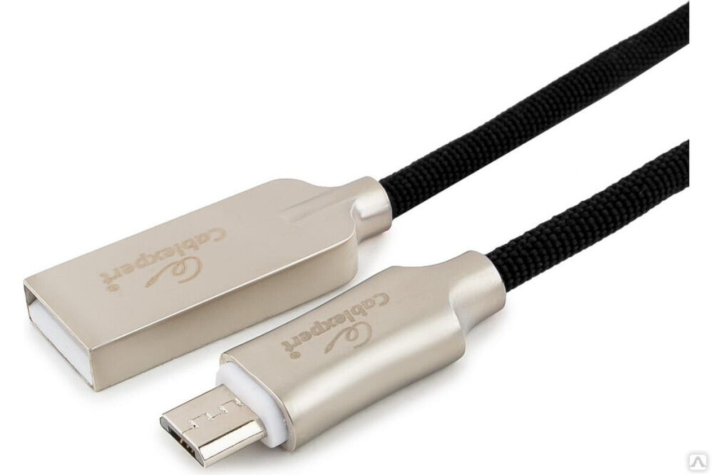 Кабель USB 2.0 Cablexpert, AM/microB, длина 1 м, черный CC-P-mUSB02Bk-1M