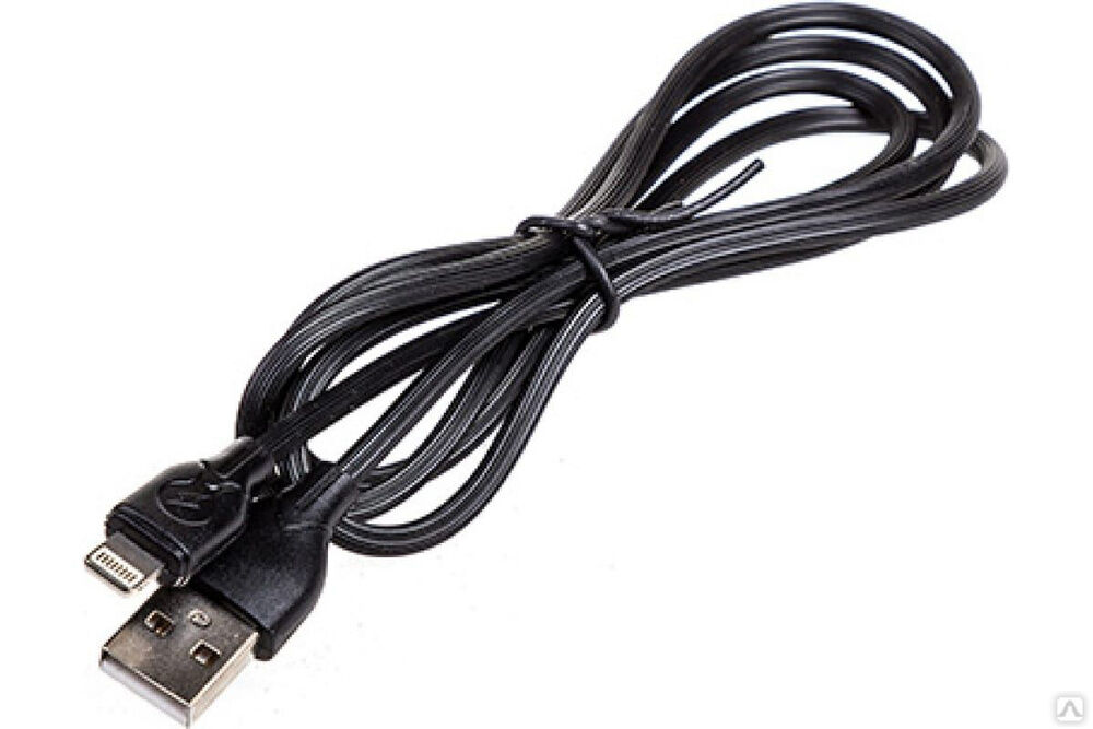 Кабель SKYWAY USB - Lightning 3.0А 1 м черный в коробке S09601002