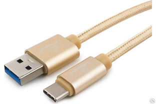 Кабель Cablexpert USB 3.0 AM/Type-C, длина 1.8 м, золотой CC-P-USBC03Gd-1.8M #1