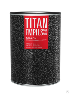 Эмаль с молотковым эффектом Титан "Ореол" Эмпилс терракотовая 2,4 кг 