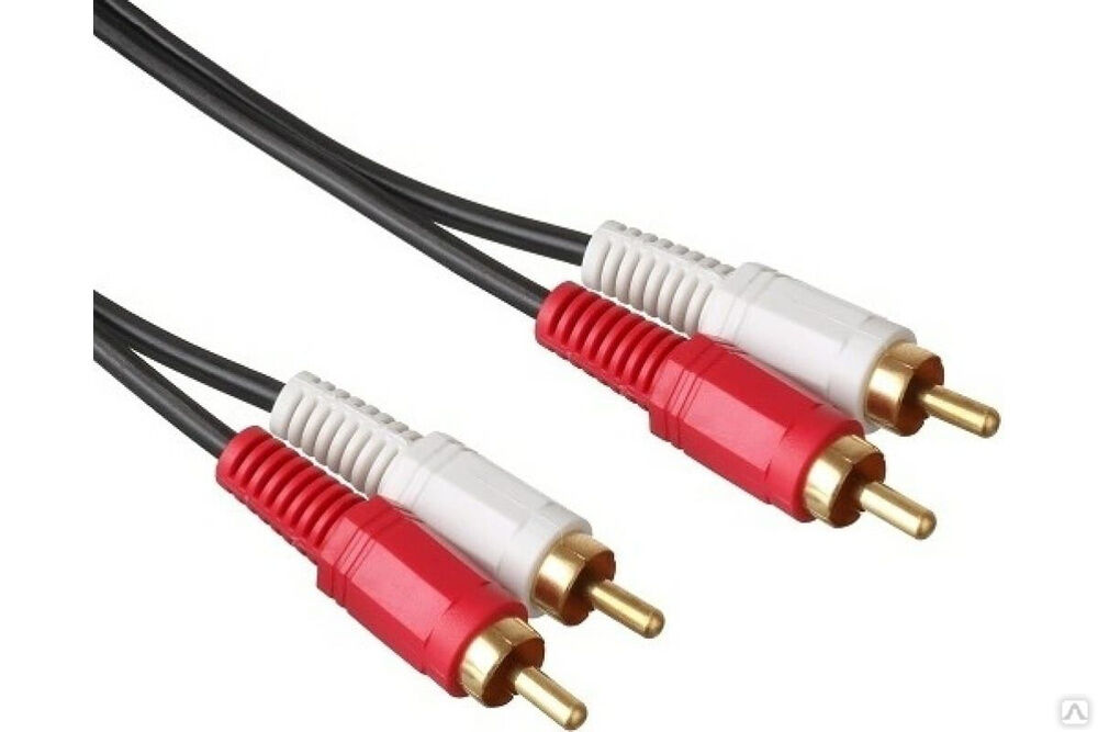 Аудио кабель ExeGate EX-CCA-2R2R-2.0 2xRCA 2xRCA, 2 м, позолоченные контакты 254083