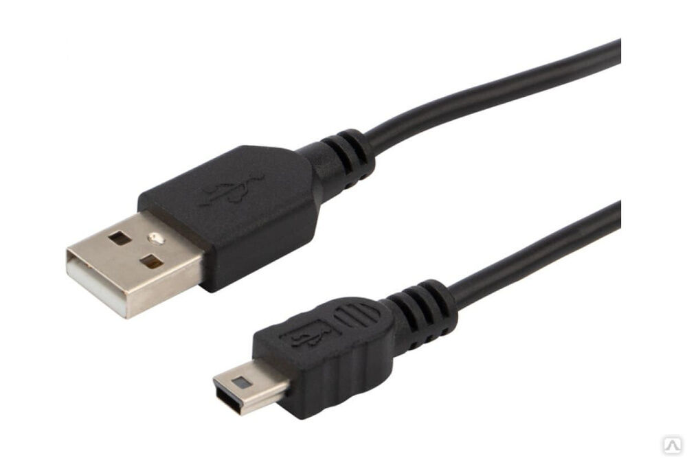 Кабель USB mini USB длинный штекер 1 М черный 18-4402 REXANT Rexant International