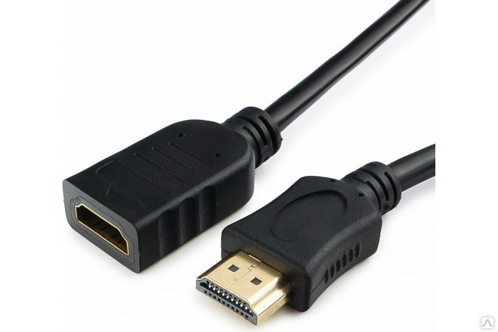 Удлинитель кабеля Cablexpert HDMI, 0.5 м, v2.0, 19M/19F, черный CC-HDMI4X-0.5M