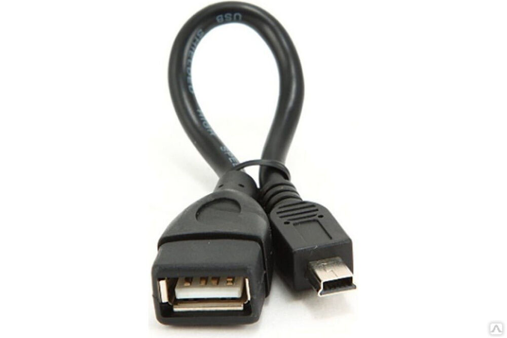 Кабель Cablexpert USB 2.0 OTG USB-AF/Mini-BM, 0.15 м, пакет A-OTG-AFBM-002