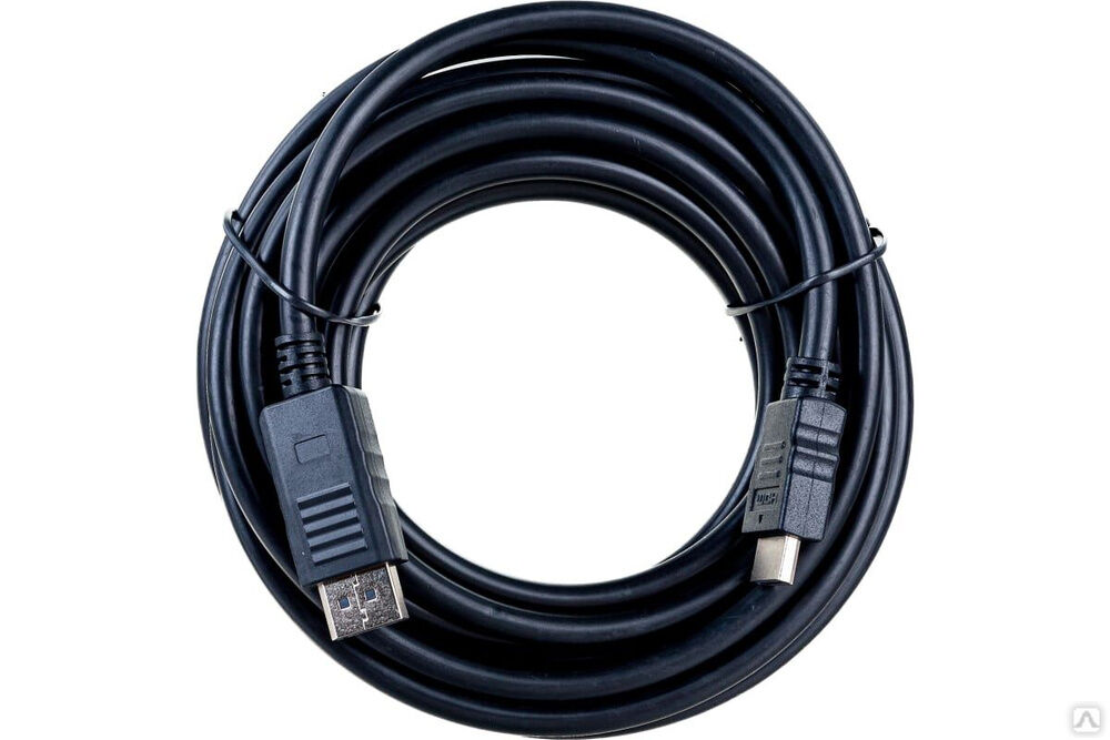 Кабель DisplayPort-HDMI Cablexpert 5 м 20M/19M черный экран пакет CC-DP-HDMI-5M