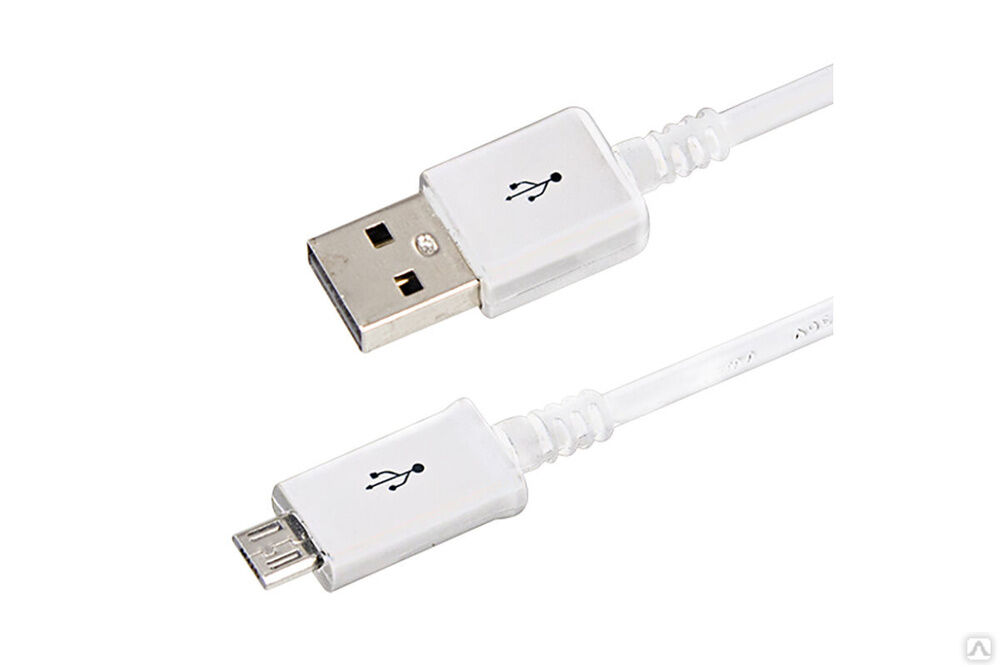 Кабель USB microUSB длинный штекер 1 М белый 18-4269 REXANT