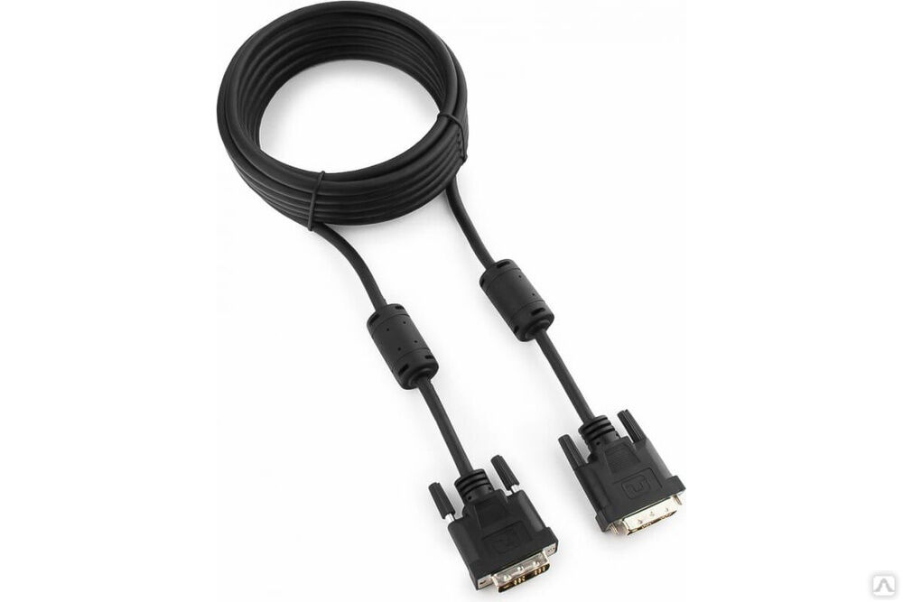 Кабель Cablexpert DVI-D single link, 19M/19M, 4.5 м черный, экран, ферритовые кольца CC-DVI-BK-15