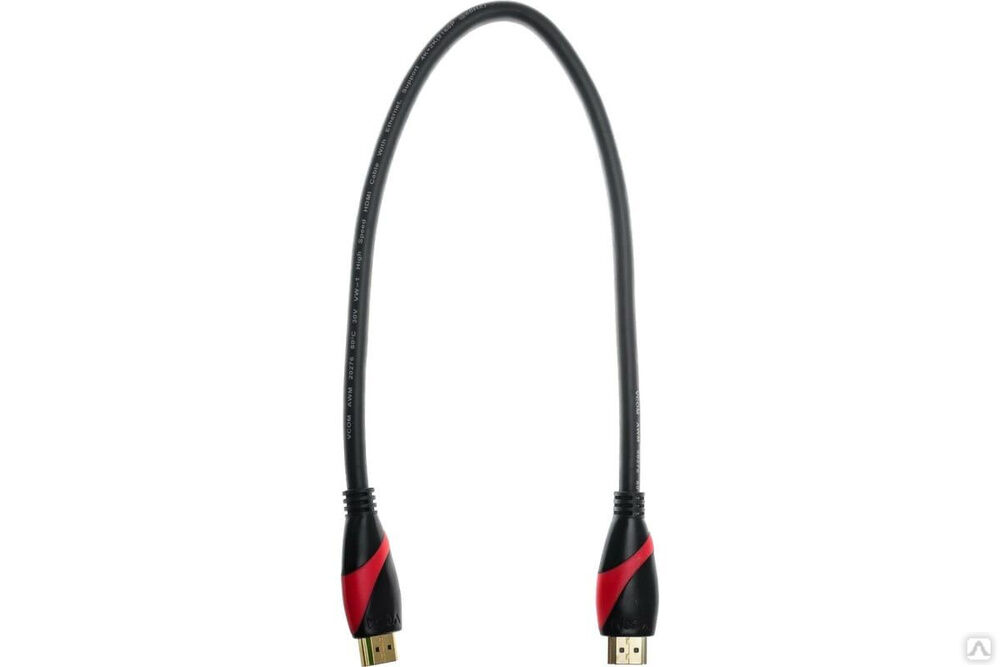 Кабель VCOM HDMI 19M/M ver. 2.0 black red, 0.5m CG525-R-0.5