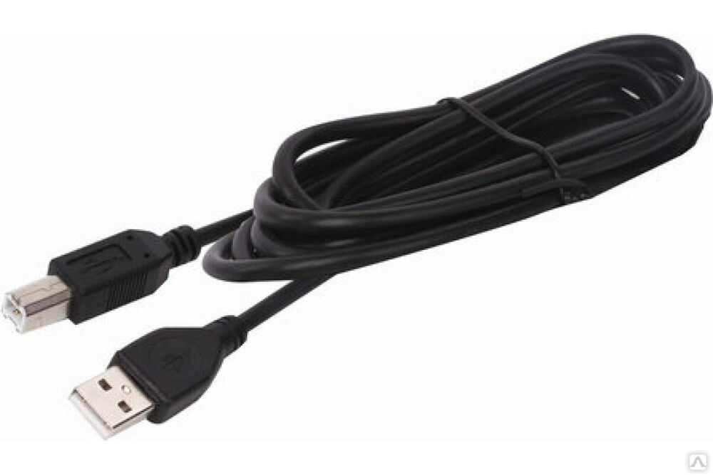 Кабель SONNEN USB 2.0 AM-BM 1,5 м Premium медь для периферии экранированный черный 513128 Sonnen