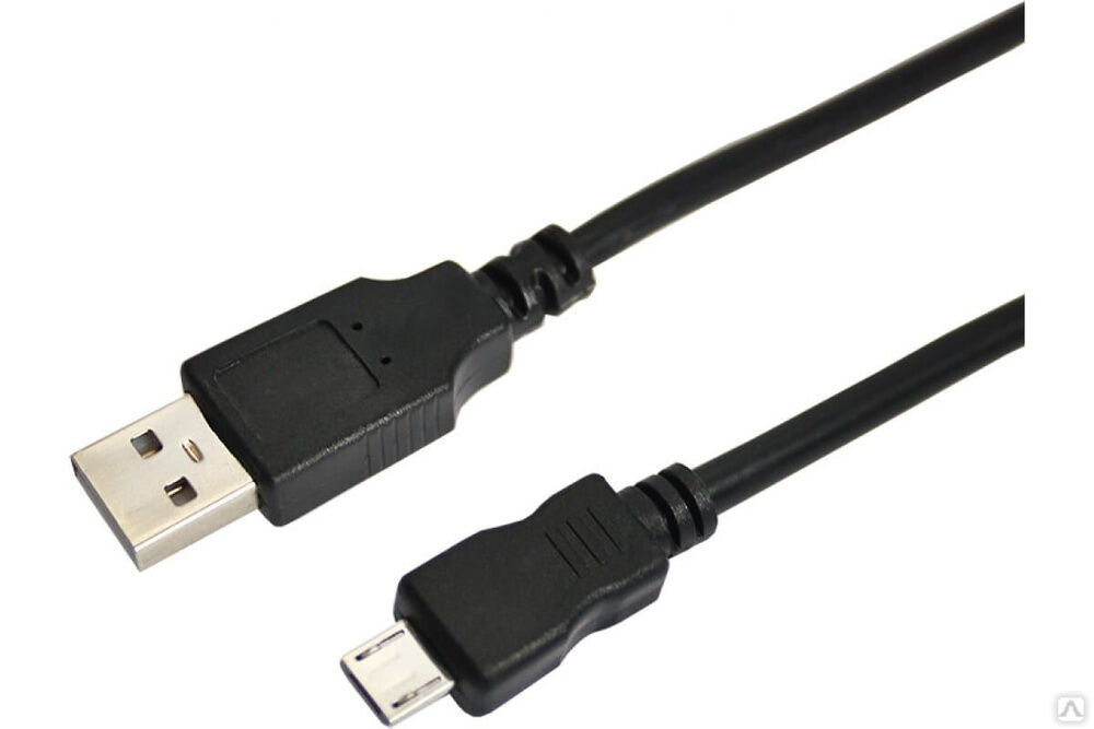 Шнур micro USB male - USB-A male 1.8M черный 18-1164-2 REXANT