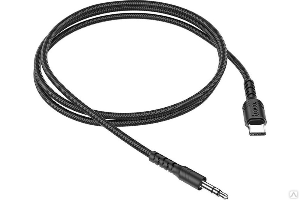 Аудио кабель Hoco UPA17, Type-c - джек 3.5, 1 м, черный, 6931474751690