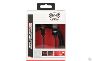 Кабель Micro USB 2.0 Heyner Премиум до 480 Mb/сек. 2 м. Черный 511560 #1