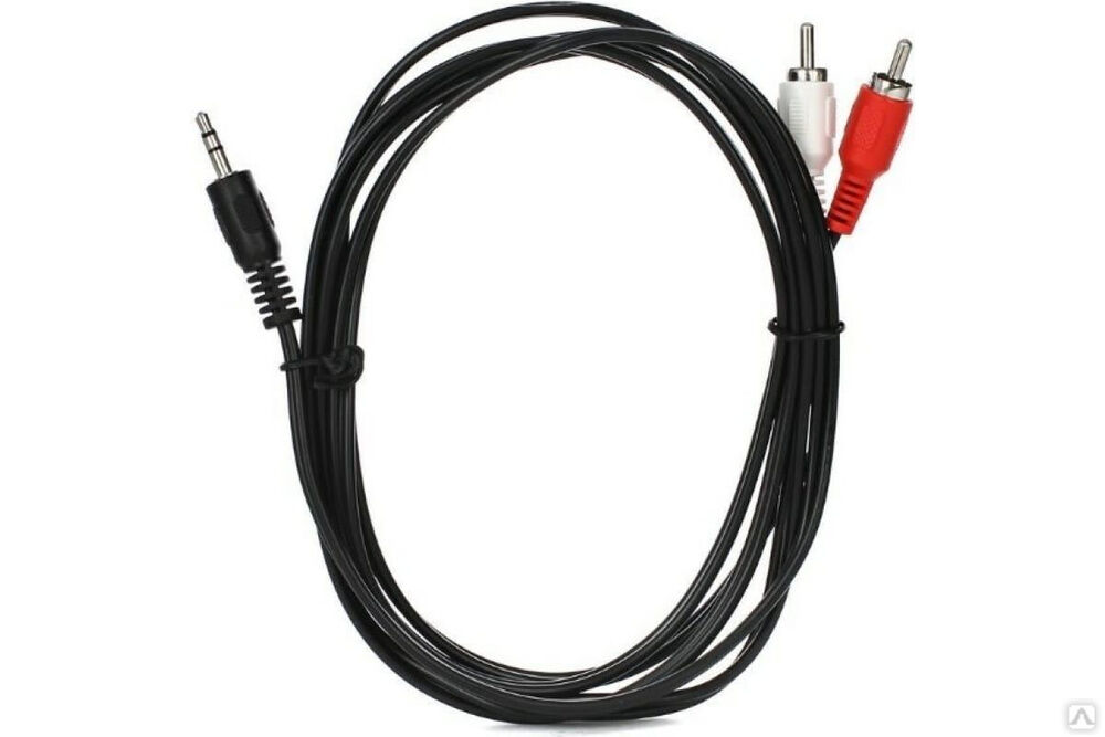 Соединительный кабель VCOM 3.5 Jack /M/ - 2xRCA /M/, стерео, аудио, 1.8 м VAV7183-1.8M