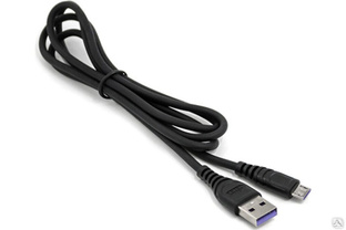Кабель Mirex, USB 2.0 AM-microBM 1,2 метра, 3A, чёрный, в коробке 13700-007M3BK #1