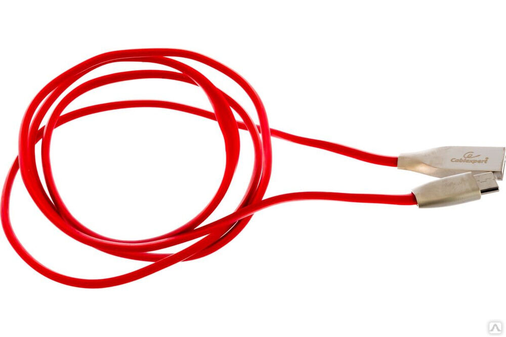 Кабель USB Cablexpert USB 2.0 AM/Type-C, серия Gold, длина 1 м, блистер, красный CC-G-USBC01R-1M