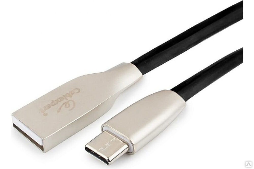 Кабель Cablexpert USB 2.0 AM/Type-C, серия Gold, длина 1.8 м, черный, блистер, CC-G-USBC01Bk-1.8M