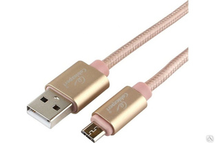 Кабель Cablexpert USB 2.0 AM/microB, серия Ultra, длина 1 м, золотой, блистер CC-U-mUSB01Gd-1M #1