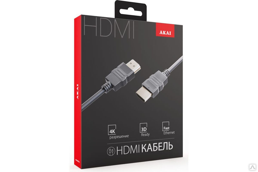 HDMI-кабель AKAI Ver.1.4, 1 м, PVC, черный CE-803B