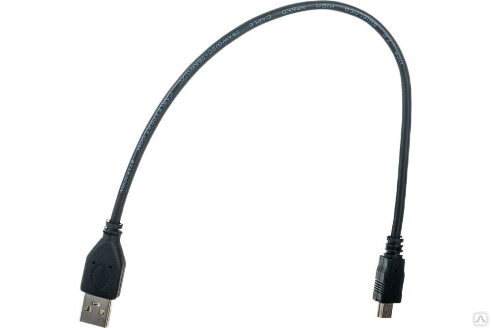 Кабель Cablexpert USB 2.0 Pro, AM/miniBM, 5P, 0.3 м, экран, черный пакет CCP-USB2-AM5P-1