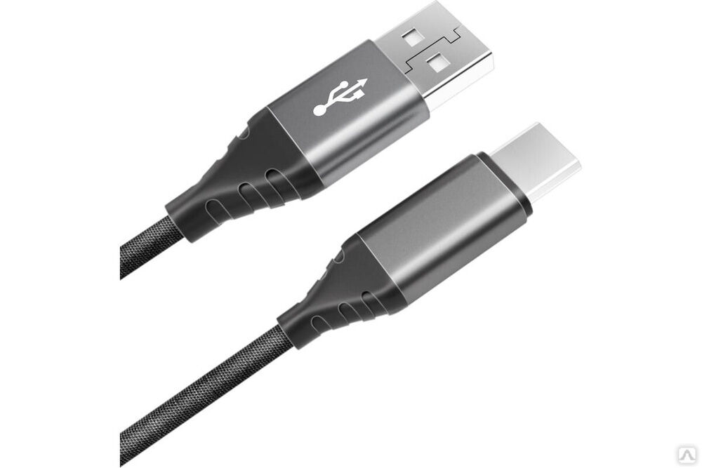 Дата-кабель AKAI USB А-microUSB, серый CBL208GR