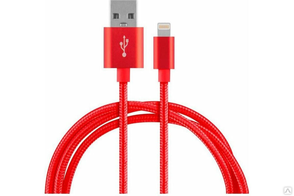 Кабель ENERGY ET-26 USB/Lightning, цвет - красный 104104 Energy