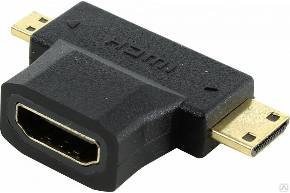 Переходник 5bites HDMI F - mini MDMI M + micro HDMI M HH1805FM-T