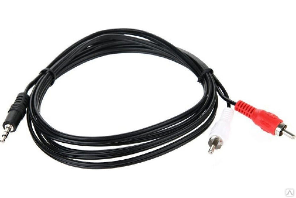 Соединительный кабель Telecom 3.5 Jack M-2xRCA M, стерео, аудио, 2 м TAV7183-2M