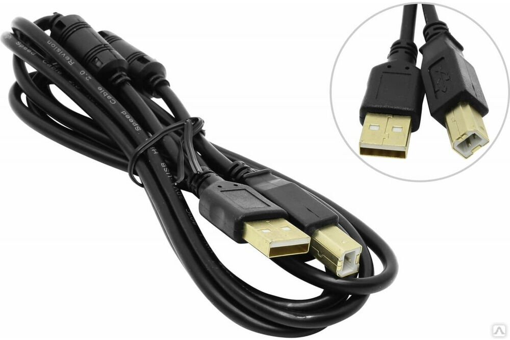 Профессиональный кабель 5bites EXPRESS USB2.0 AM-BM, ферритовые кольца, 1.8 м UC5010-018A