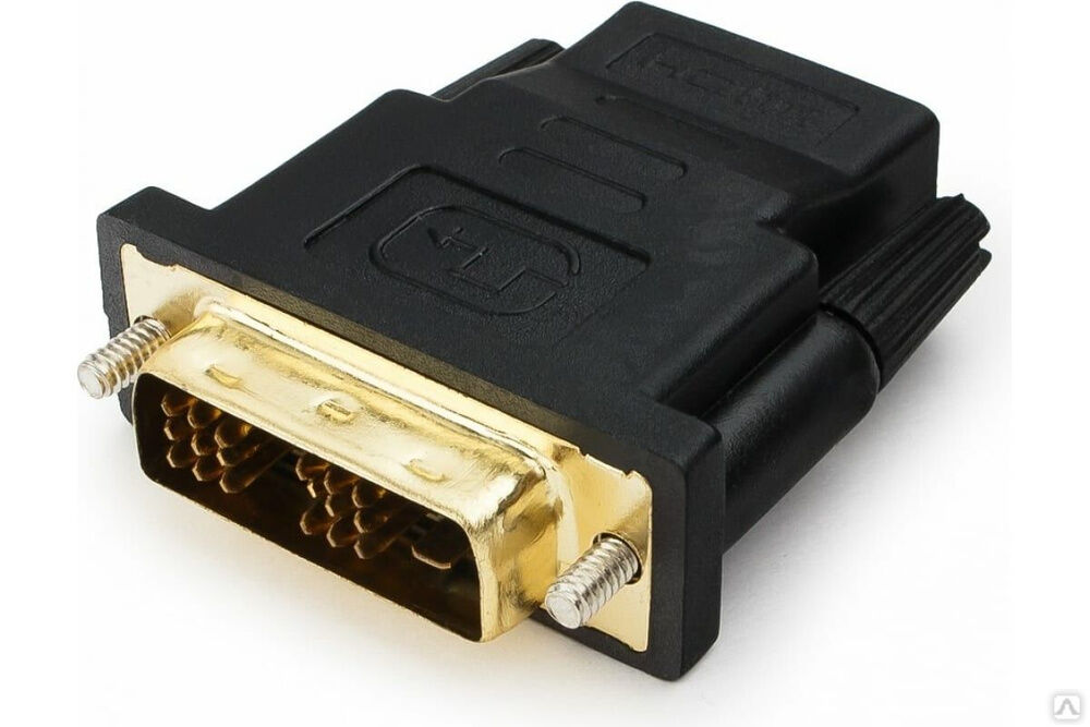 Переходник Cablexpert HDMI-DVI, 19F/19M, золотые разъемы, пакет A-HDMI-DVI-2