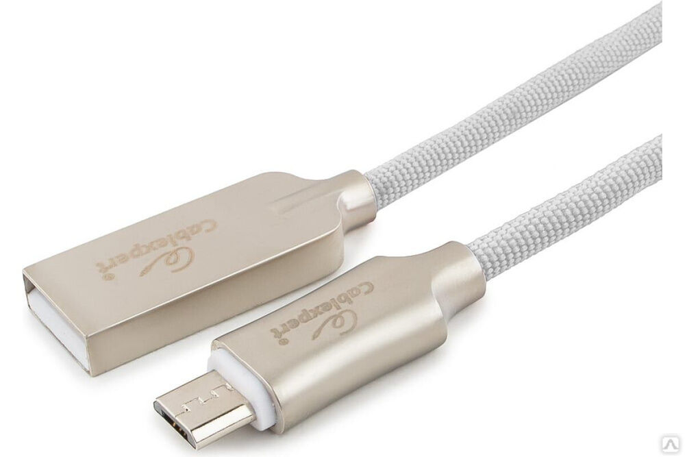 Кабель USB Cablexpert USB 2.0 AM/microB, длина 1 м, белый CC-P-mUSB02W-1M