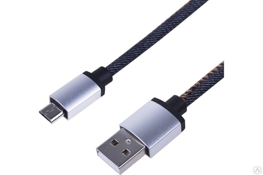 Кабель USB - micro USB в джинсовой оплетке 1 м 18-4242 REXANT Rexant International