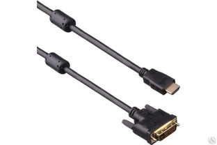 Кабель ExeGate HDMI-DVI EX-CC-HDMIM-DVIM-1.8 19M 25M, dual link, 2 фильтра, 1,8 м, позолоченные контакты 191101 