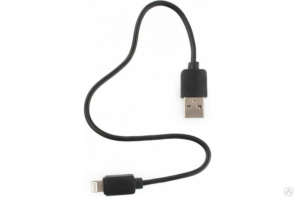 Кабель Гарнизон USB A (M) - Lightning, 0.3 м, черный GCC-USB2-AP2-0.3M
