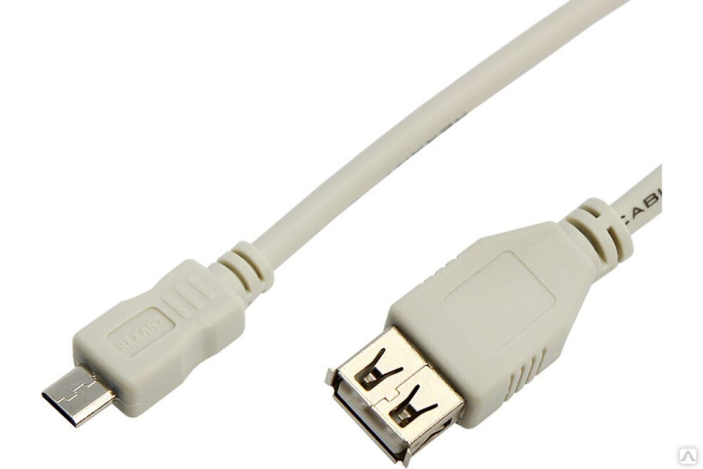 Шнур micro USB male - USB-A female 0.2M 18-1161 REXANT Rexant International