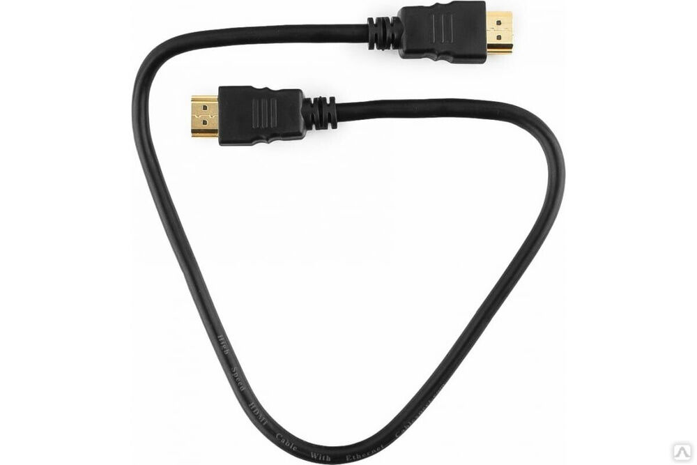 Кабель HDMI Cablexpert, 0.5 м, v2.0, 19M/19M, позолоченные разъемы, экранировка, пакет, черный CC-HDMI4-0.5M