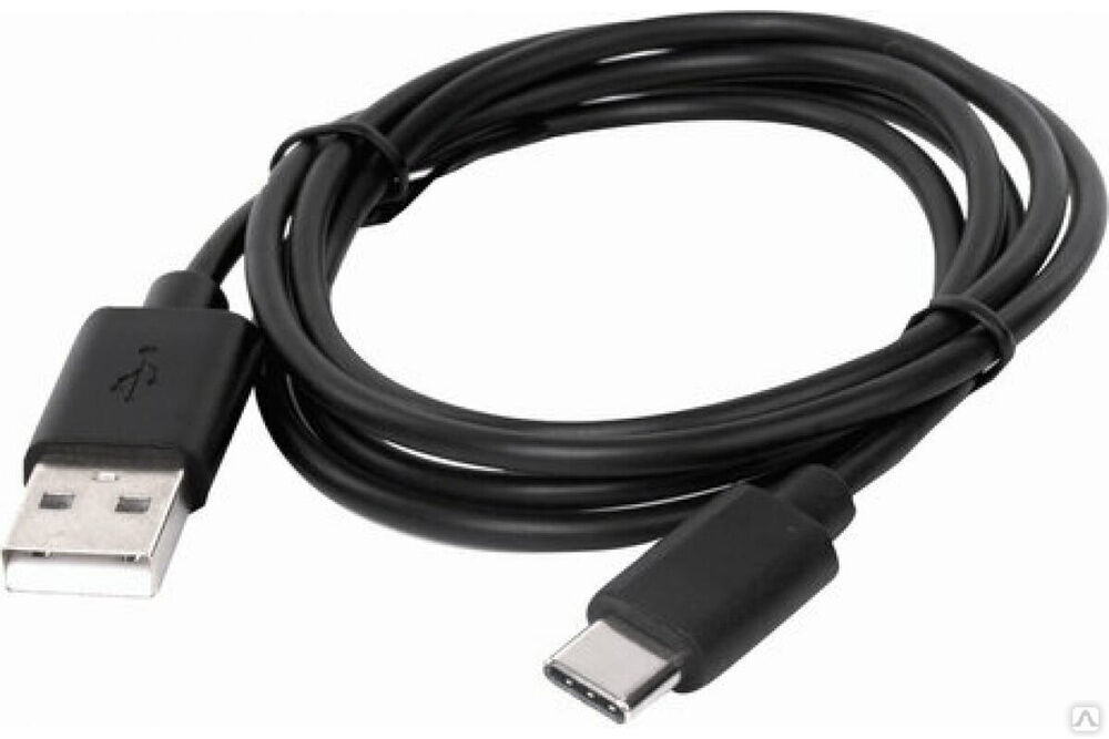 Кабель SONNEN USB2.0-Type-C 1 м медь для передачи данных и зарядки черный 513117