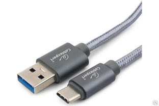 Кабель Cablexpert USB 3.0 AM/Type-C, длина 1.8 м, титан CC-P-USBC03Gy-1.8M #1