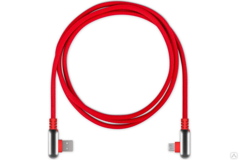Кабель Rombica USB - micro USB, Нейлон, 1.2 м, красный Digital Electron M MPQ-003