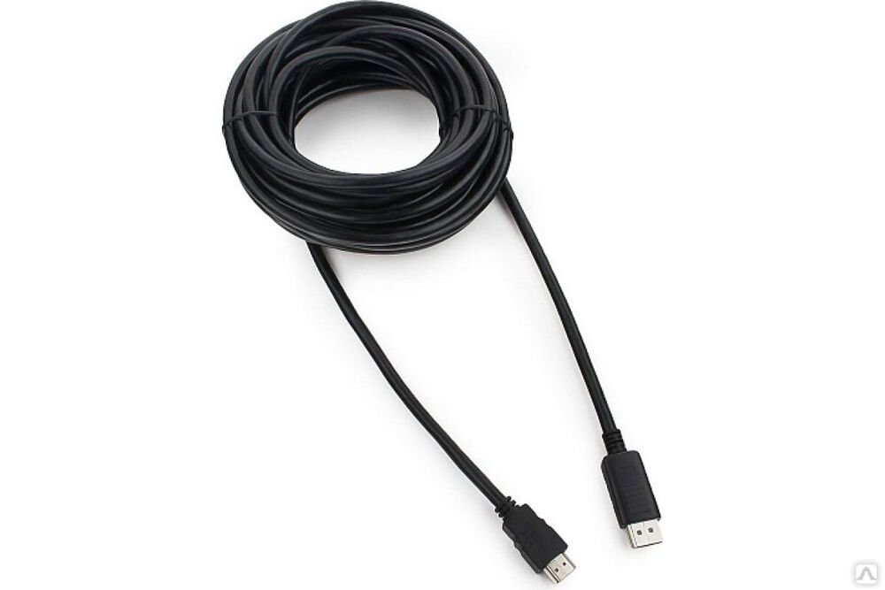 Кабель HDMI-DisplayPort Cablexpert, 10 м, 20M/19M, черный, экранированный, пакет, CC-DP-HDMI-10M