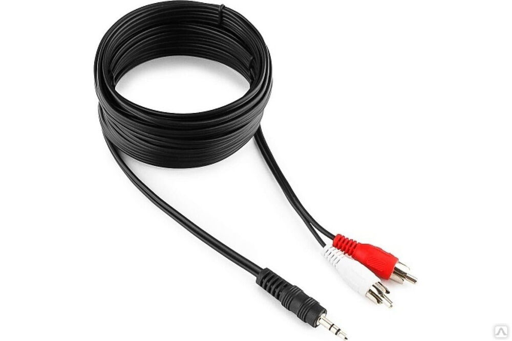 Аудио кабель Cablexpert джек3.5 / 2xRCA, 5 м, CCA-458-5M