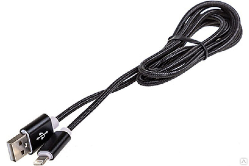 Кабель SKYWAY USB - Lightning 3.0А 1.5 м черный в коробке S09601003 Skyway