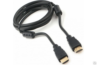 Кабель HDMI Cablexpert 1.8 м v2.0 19M/19M черный позолоченные разъемы экран 2 ферритовые кольца пакет CCF2-HDMI4-6 #1