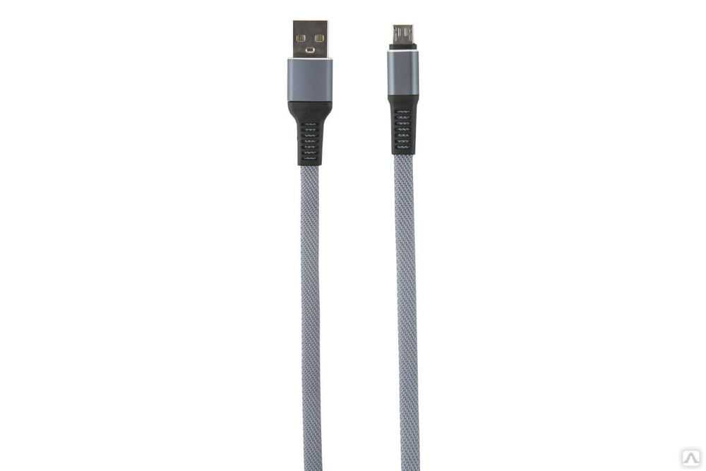 Дата-кабель Red Line Flat USB - Micro USB, серый УТ000015530