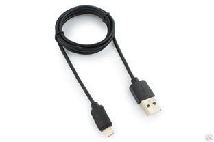 Кабель Гарнизон USB A (M) - Lightning, 1 м, черный GCC-USB2-AP2-1M #1
